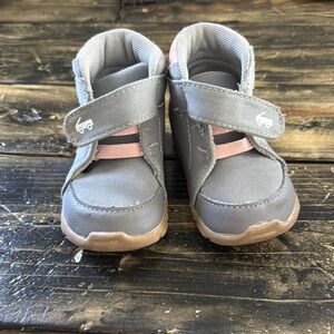 See Kai Run Gray and Pink Boots with Padded Ankle Support